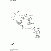 Схема вузла: Система індукції повітря для Suzuki GSX-S750