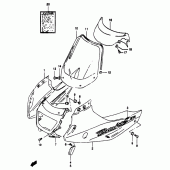 Схема вузла: Передній обтічник (Gsf1200sx/sax) для Suzuki GSF1200 Bandit