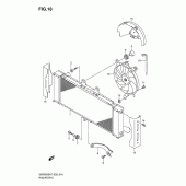 Схема вузла: Радіатор для Suzuki GSF650 Bandit S