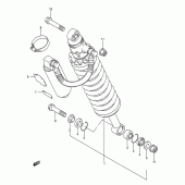 Схема вузла: Задній амортизатор для Suzuki TS200