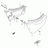 Схема вузла: Бічні панелі (Model k1/k2/k3/k4) для Suzuki VS800 Boulevard S50