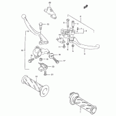 Схема вузла: Ручки керма для Suzuki GZ125 Marauder