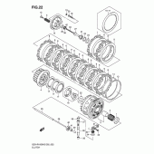 Схема вузла: Зчеплення для Suzuki GSX-R1000