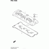 Схема вузла: Клапанна кришка Suzuki GSX-R1000