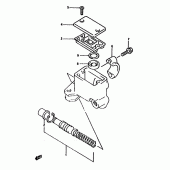 Схема вузла: Передній гальмівний циліндр Suzuki DR650 DR650R