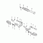 Схема узла: Подножки для Suzuki DR400