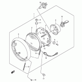 Схема вузла: Фара (E2) для Suzuki VL125 Intruder LC