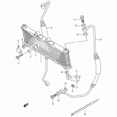 Схема узла: Масляный охладитель для Suzuki GSX600 Katana