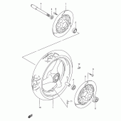 Схема вузла: Переднє колесо (Model p/r) для Suzuki GSX-R1100