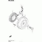 Схема узла: Статор & Ротор для Suzuki AN650 Burgman (EU analogue of SkyWave)