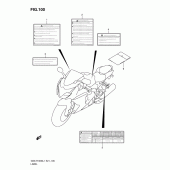 Схема вузла: Інформаційні наклейки (Gsx-r1000l1 e21) для Suzuki GSX-R1000