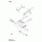 Схема узла: Задний рычаг подвески (Model k3) для Suzuki GS500