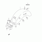 Схема вузла: Заднє крило (Model k2/k3/k4) для Suzuki VL250 Intruder LC