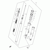 Схема вузла: Передня вилка (Model k3/k4/k5/k6) для Suzuki DL1000 V-Strom