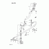 Схема узла: Задний тормозной цилиндр (Model m) для Suzuki RM125