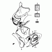 Схема вузла: Cowlinging body (E1, e21, e24) для Suzuki RGV250