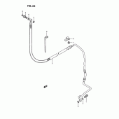 Схема вузла: Гідравлічний шланг зчеплення для Suzuki VS1400 Intruder 1400