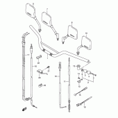 Схема узла: Руль & Тросики (Model m/n/p/r) для Suzuki DR800