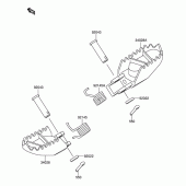Схема вузла: Підніжки для Suzuki RM100