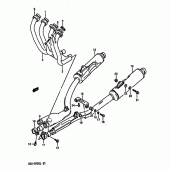Схема вузла: Вихлопна система (Model k) для Suzuki GSX-R750