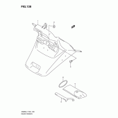 Схема узла: Заднее крыло для Suzuki AN650 Burgman (EU analogue of SkyWave)