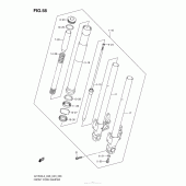 Схема вузла: Вилка передньої осі для Suzuki VZ1500 Boulevard M90