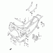 Схема узла: Рама (Model j/k/l/m/n) для Suzuki GSX600 Katana