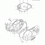 Схема узла: Крышки картера для Suzuki TS125