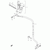 Схема вузла: Передній гальмівний циліндр (P9) для Suzuki TS125