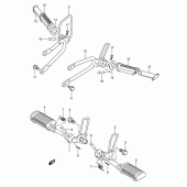 Схема вузла: Підніжки для Suzuki RV125
