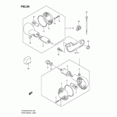 Схема узла: Поворотники для Suzuki TU250