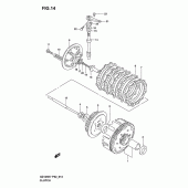 Схема вузла: Зчеплення для Suzuki GZ125 Marauder