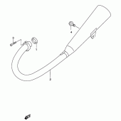 Схема узла: Выхлопная система для Suzuki GZ125 Marauder