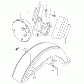 Схема вузла: Переднє крило (Model k3/k4) для Suzuki VL1500 Intruder LC
