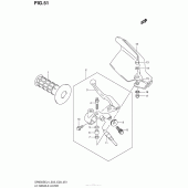 Схема вузла: Ліва ручка керма для Suzuki DR650 DR650SE