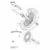 Схема узла: Переднее колесо (Model k7/k8/k9) для Suzuki DR-Z400 DR-Z400SM