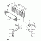 Схема вузла: Олійний охолоджувач для Suzuki SV1000