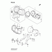 Схема вузла: Спідометр (Gsf650k7/k8/uk7/uk8) для Suzuki GSF650 Bandit