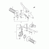 Схема вузла: Пульт керування рульовим (Model k/l/m) для Suzuki RM250