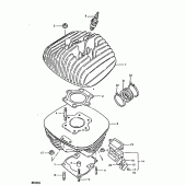 Схема вузла: Циліндр для Suzuki RM100