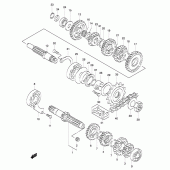 Схема вузла: Трансмісія для Suzuki GZ250 Marauder