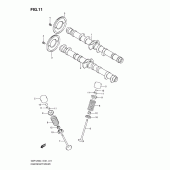 Схема вузла: Розподільний вал & Клапан для Suzuki GSF1250 Bandit
