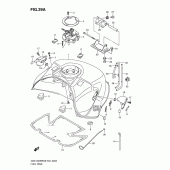Схема вузла: Паливний бак (Model l0) для Suzuki GSX1300 B-King