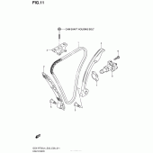 Схема узла: Цепь ГРМ & Натяжитель & Успокоитель для Suzuki GSX-R750