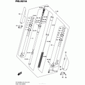 Схема вузла: Вилка передньої осі для Suzuki DR-Z400 DR-Z400SM