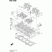 Схема вузла: Головка циліндра Suzuki GSX-R750