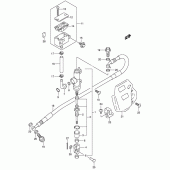 Схема узла: Задний тормозной цилиндр для Suzuki DR-Z400 DR-Z400E