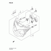 Схема узла: Фара (Gsf1250sal1 e21) для Suzuki GSF1250 Bandit S