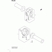 Схема узла: Пульт управления рулевой для Suzuki GZ125 Marauder