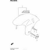 Схема вузла: Переднє крило (Gsx-R1000Al7 E28) (Ykv) для Suzuki GSX-R1000